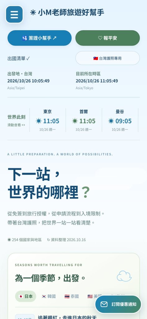 小M老師旅遊好幫手手機版首頁